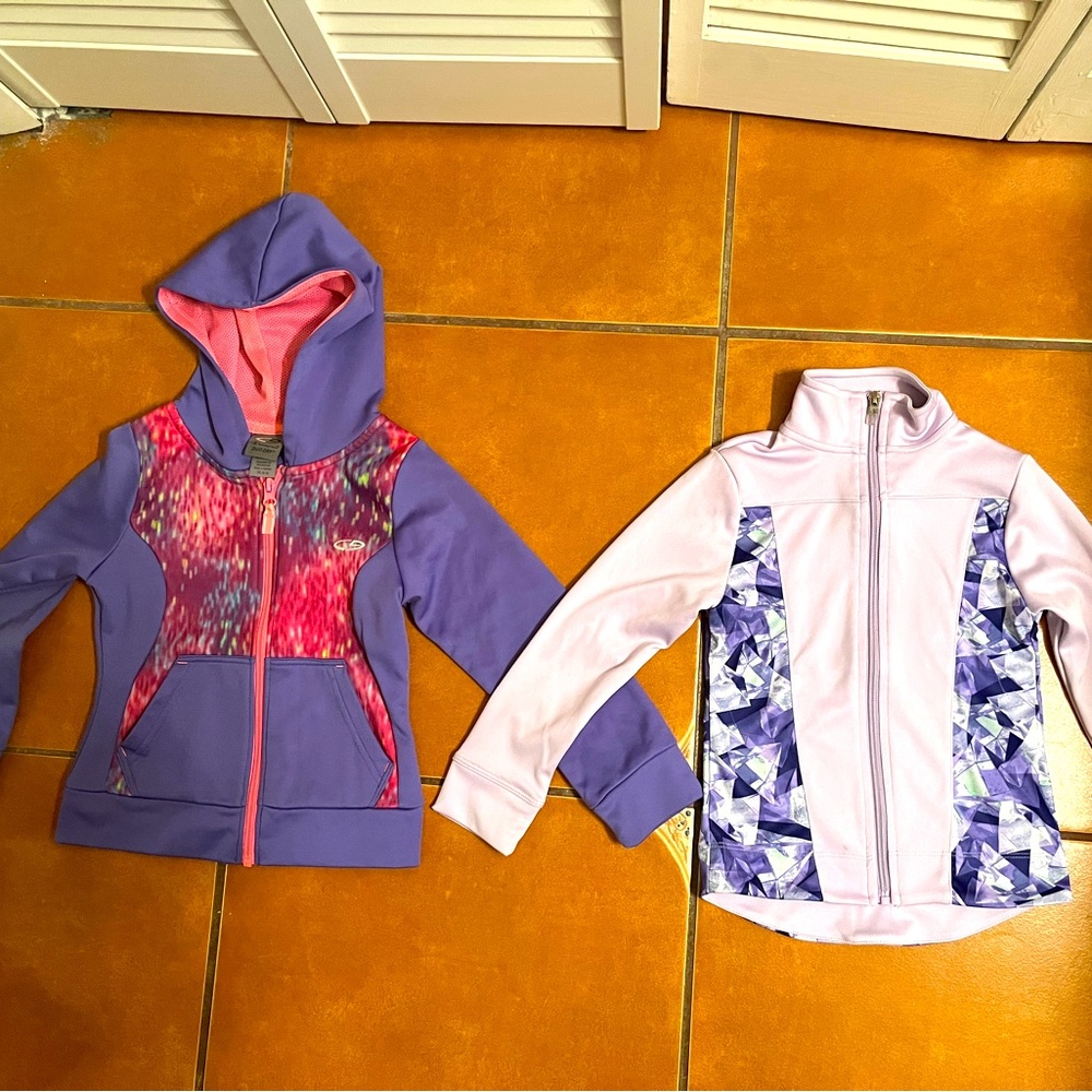 Two girls Champion size XS 4-5 zip up hoodies